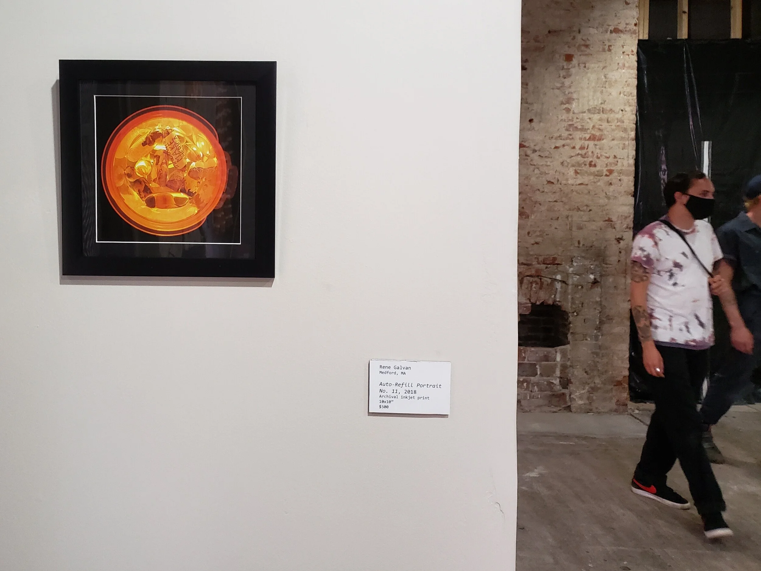 Rene Galvan, Medford, MA, Auto-Refill Portrait, No. 11, 2018, Archival inkjet print, 10in x10in - $500.