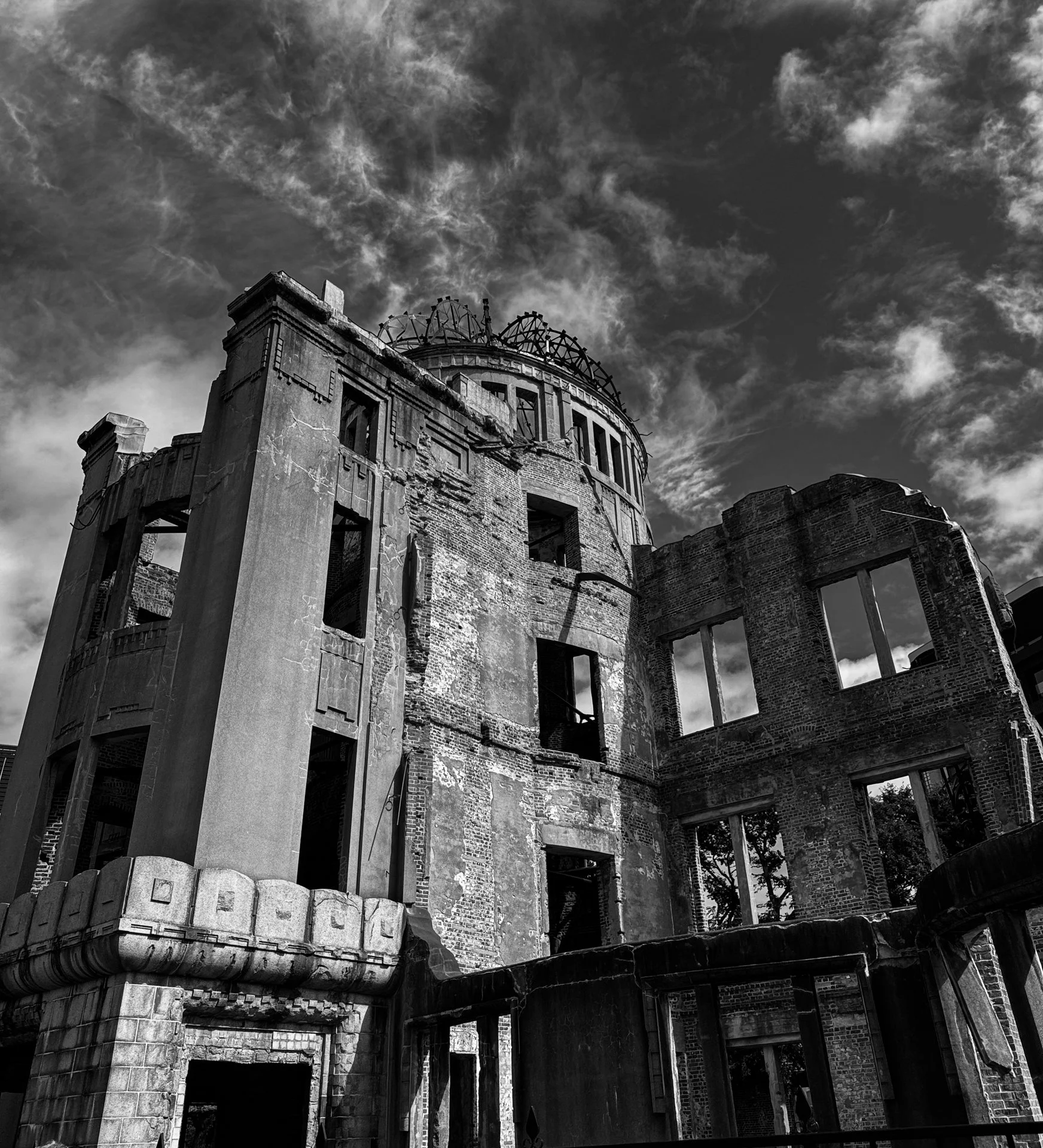 Hiroshima Atomic Bomb Dome, Archival Print, 10 × 13.5 inches, 2025, John Kaminski, Portland, Maine, $250