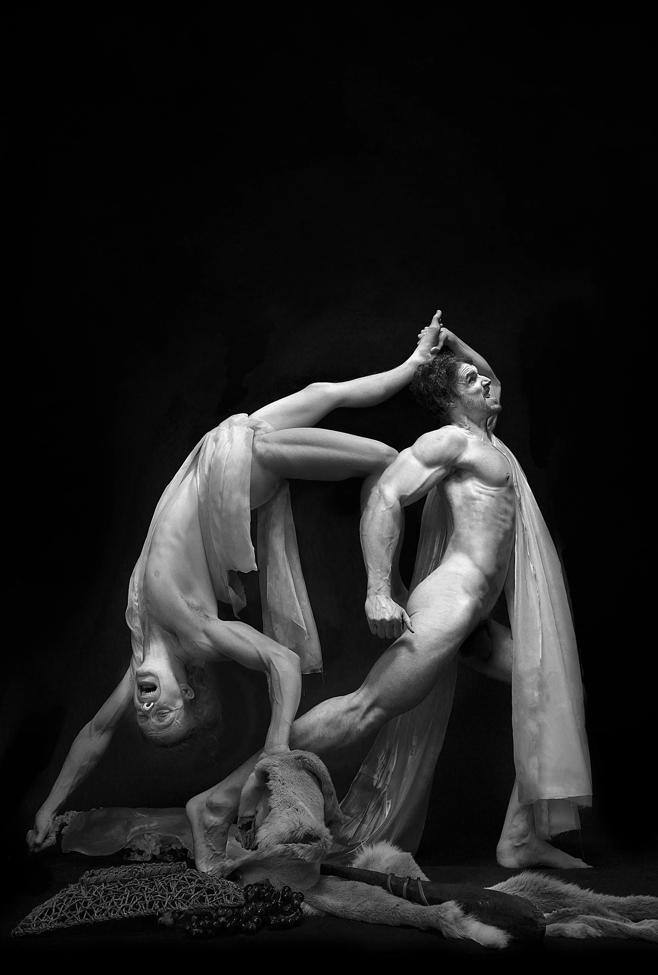 Heracles Hurls Lichas, piezograph print, 60 x 40 in, 2024, $8888, © Paal Anand, Culver City, California