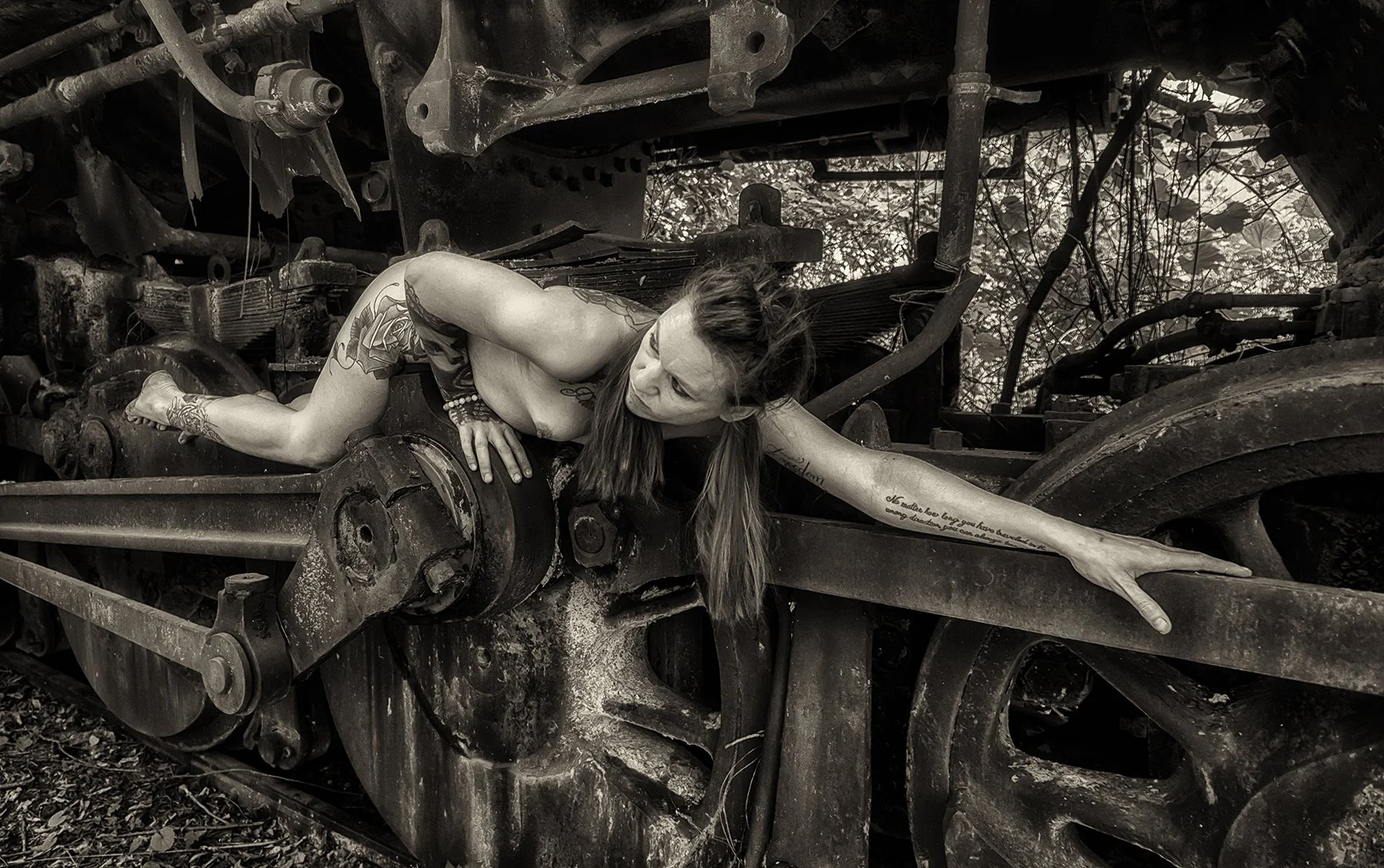 Riding the Rails, Silver Gelatin Print,  18 x 24 in, 2024, $350, © Bear Dierker, Dubuque, Iowa