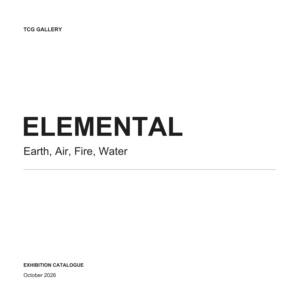 Elemental 2026 — Exhibition Catalogue