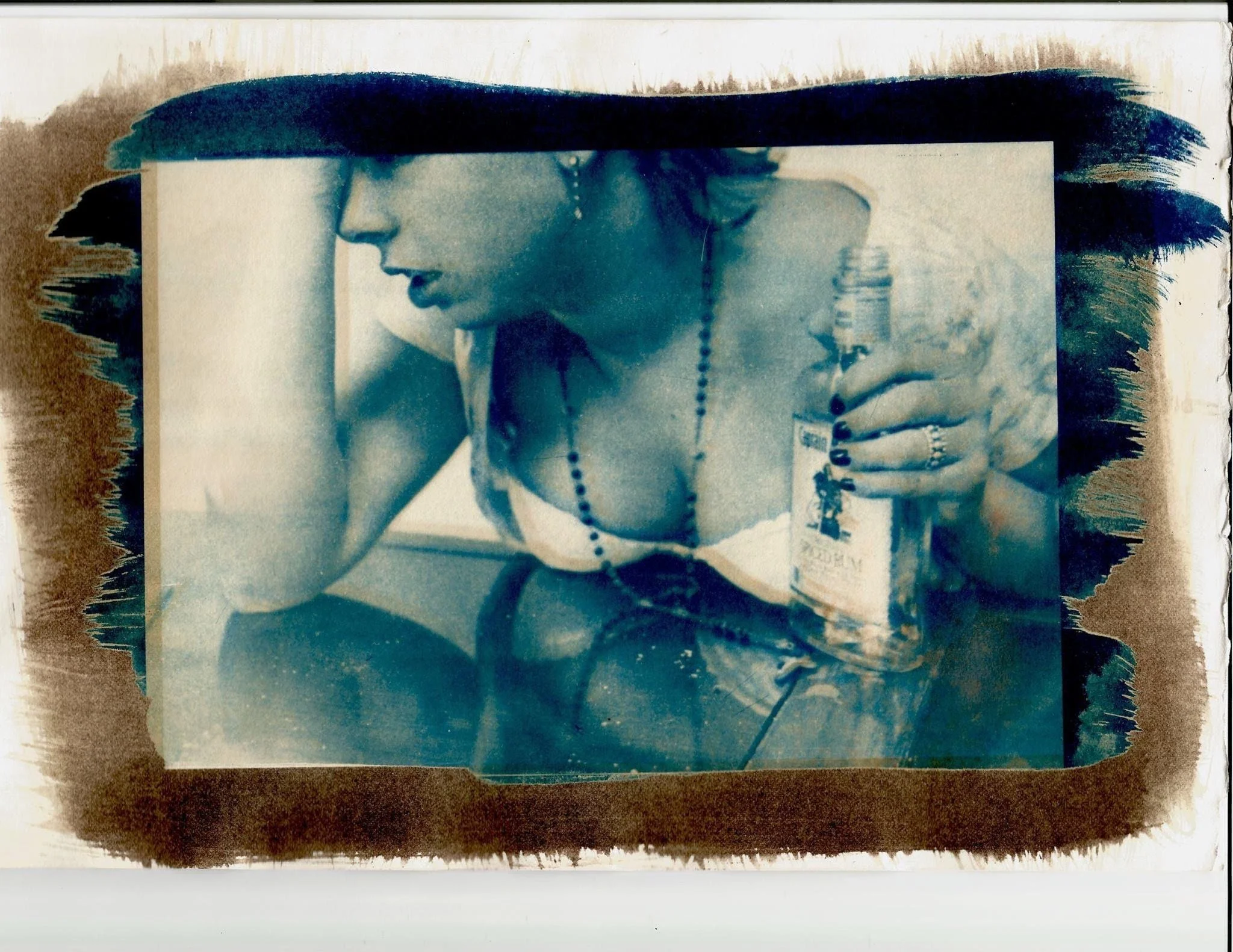 Delida's Afternoon Drink, van dyke print, 9 x 12 in, 2012, NFS, © Sara Sicona, Trumbull, Connecticut