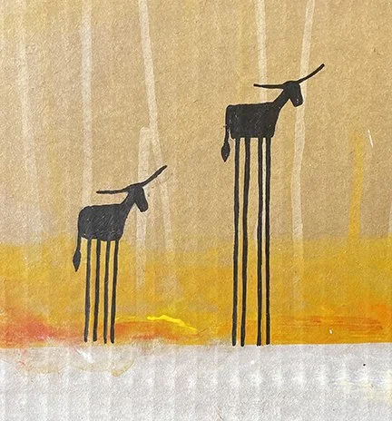 Untitled work on cardboard - 2026
