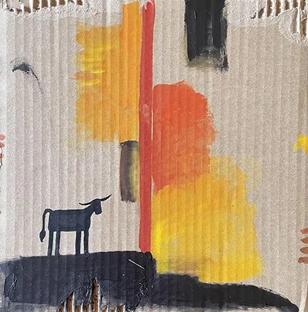 Untitled work on cardboard - 2026