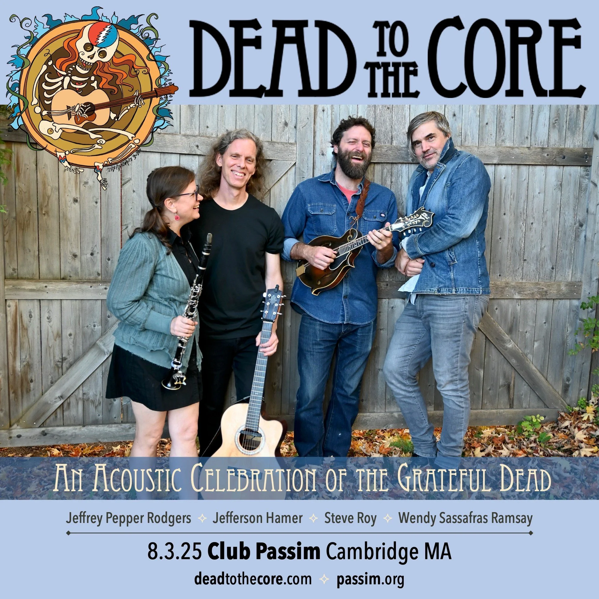 Boston friends! On 8/3 @deadtothecoreband will be back at @clubpassim  in Cambridge with the phenomenal players/singers @hamer.jefferson and @stevenanthonyroy.

We've been honored to play this legendary room going almost ten years. Passim is where I 