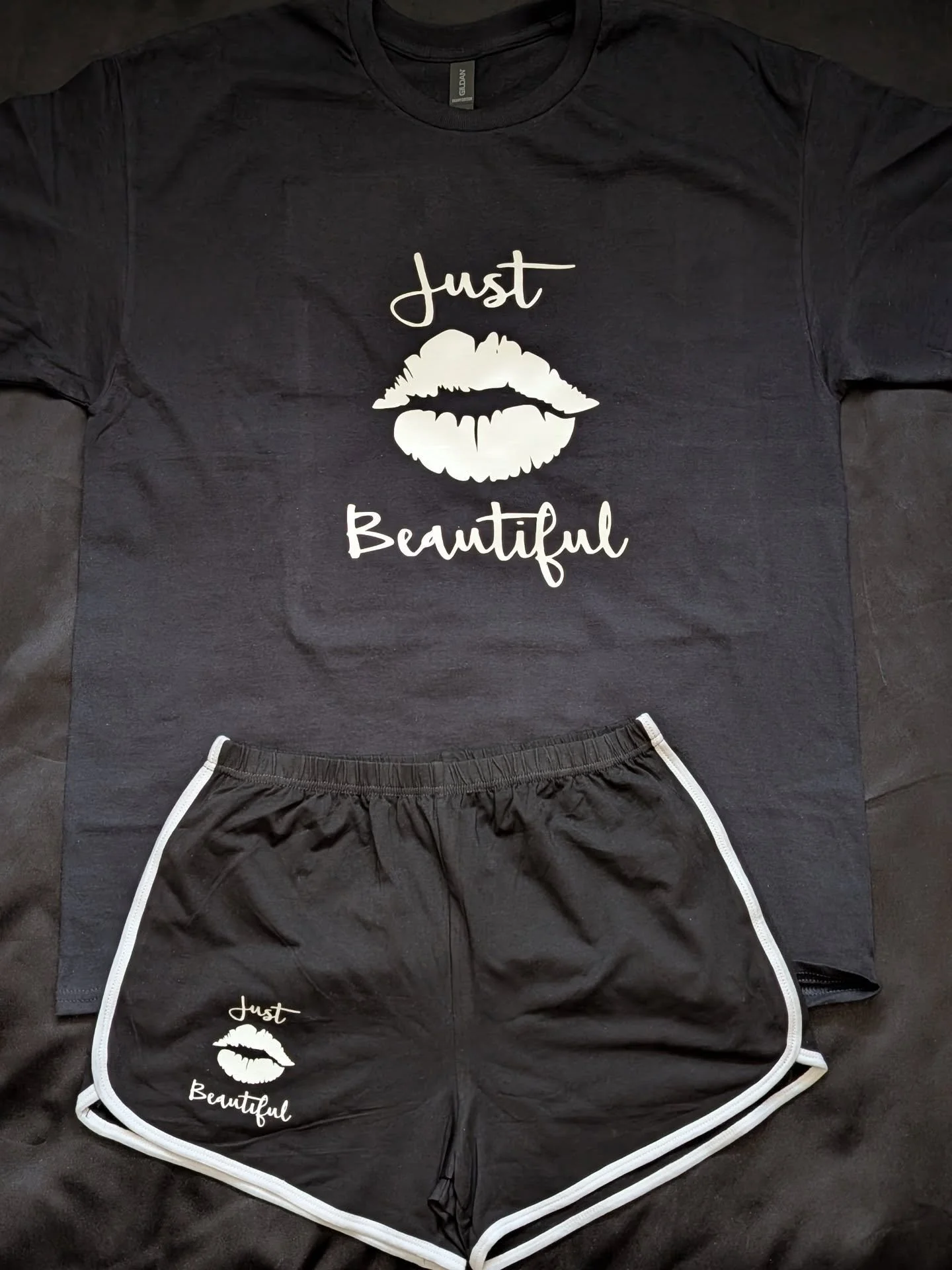 Just Beautiful Classic Black Short Set