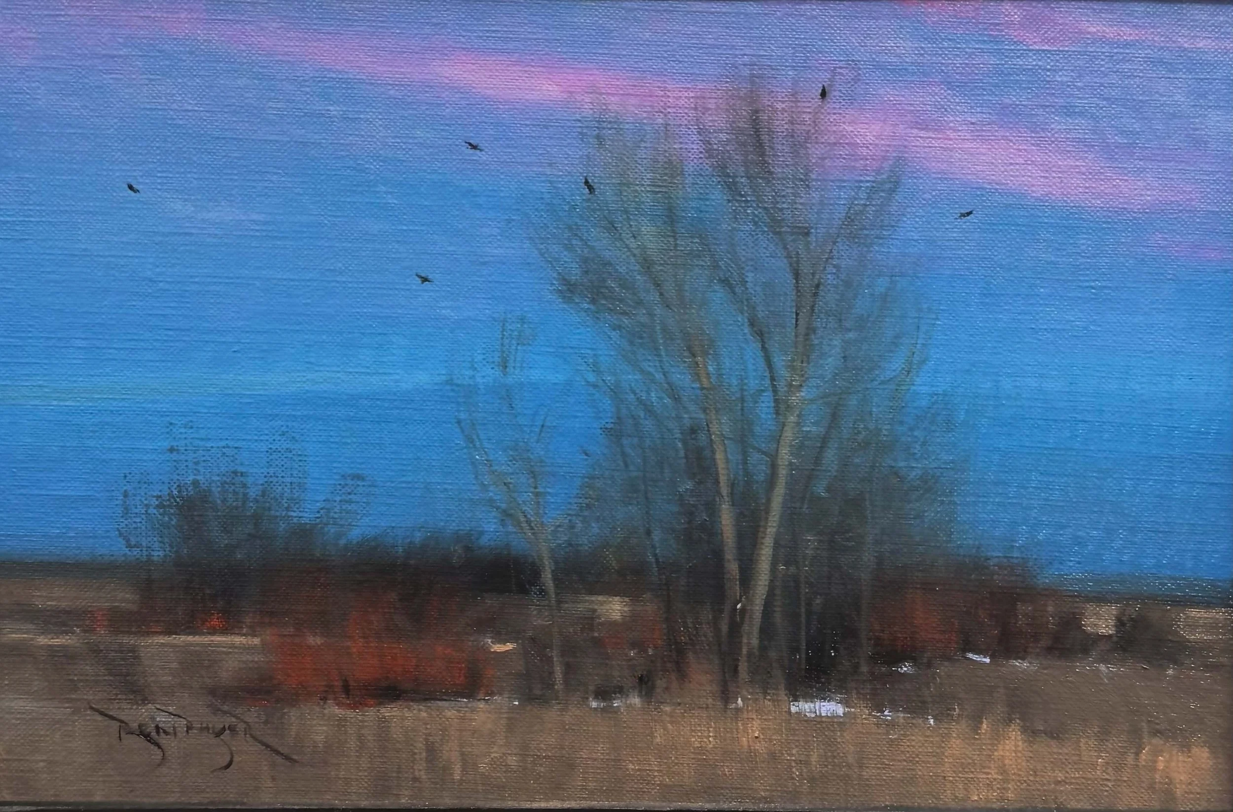 Ben Bauer - "Starbuck Crow Gathering"
8" x 12" Oil on Linen Panel
$2,000 - SOLD