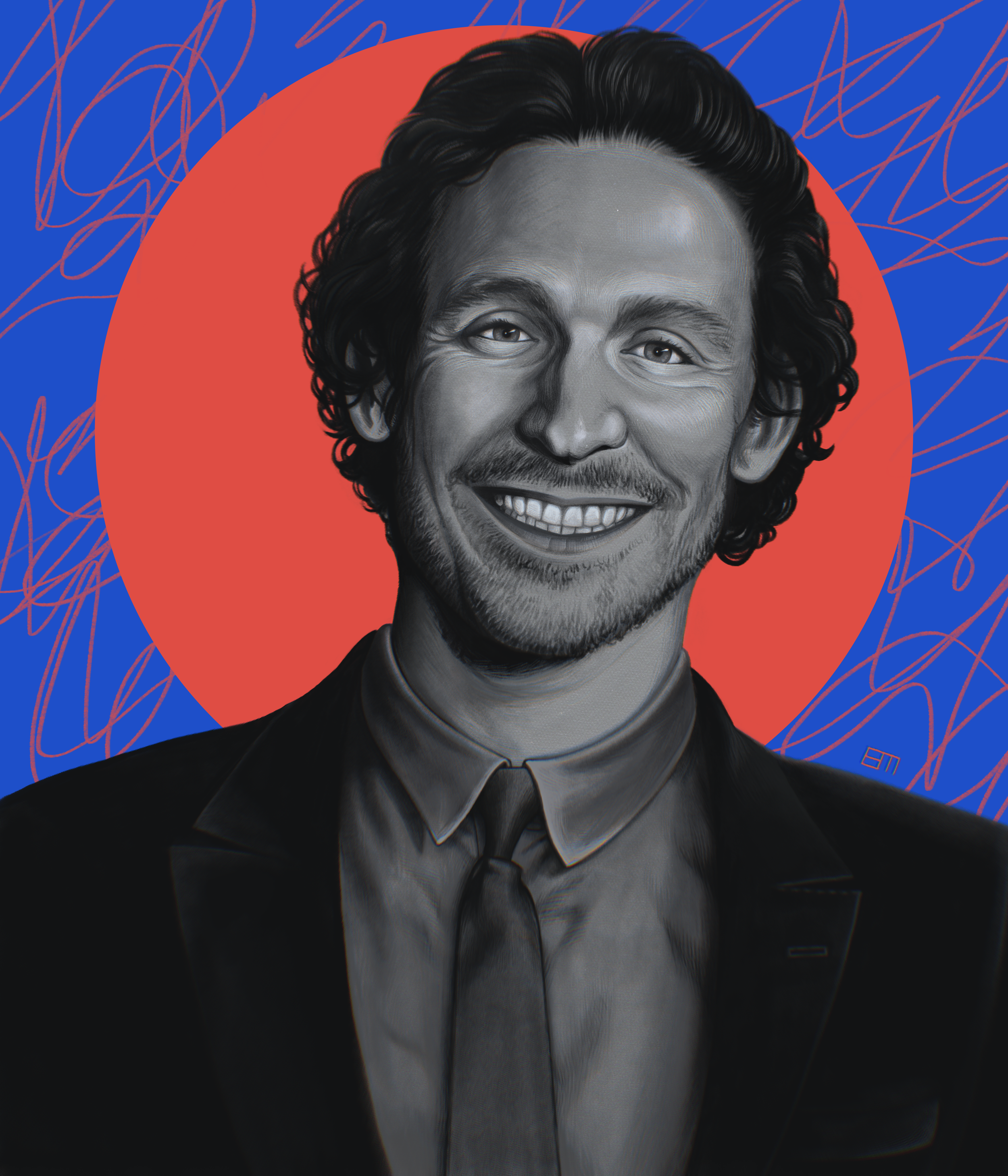 Tom Hiddleston, 2022 // digital painting