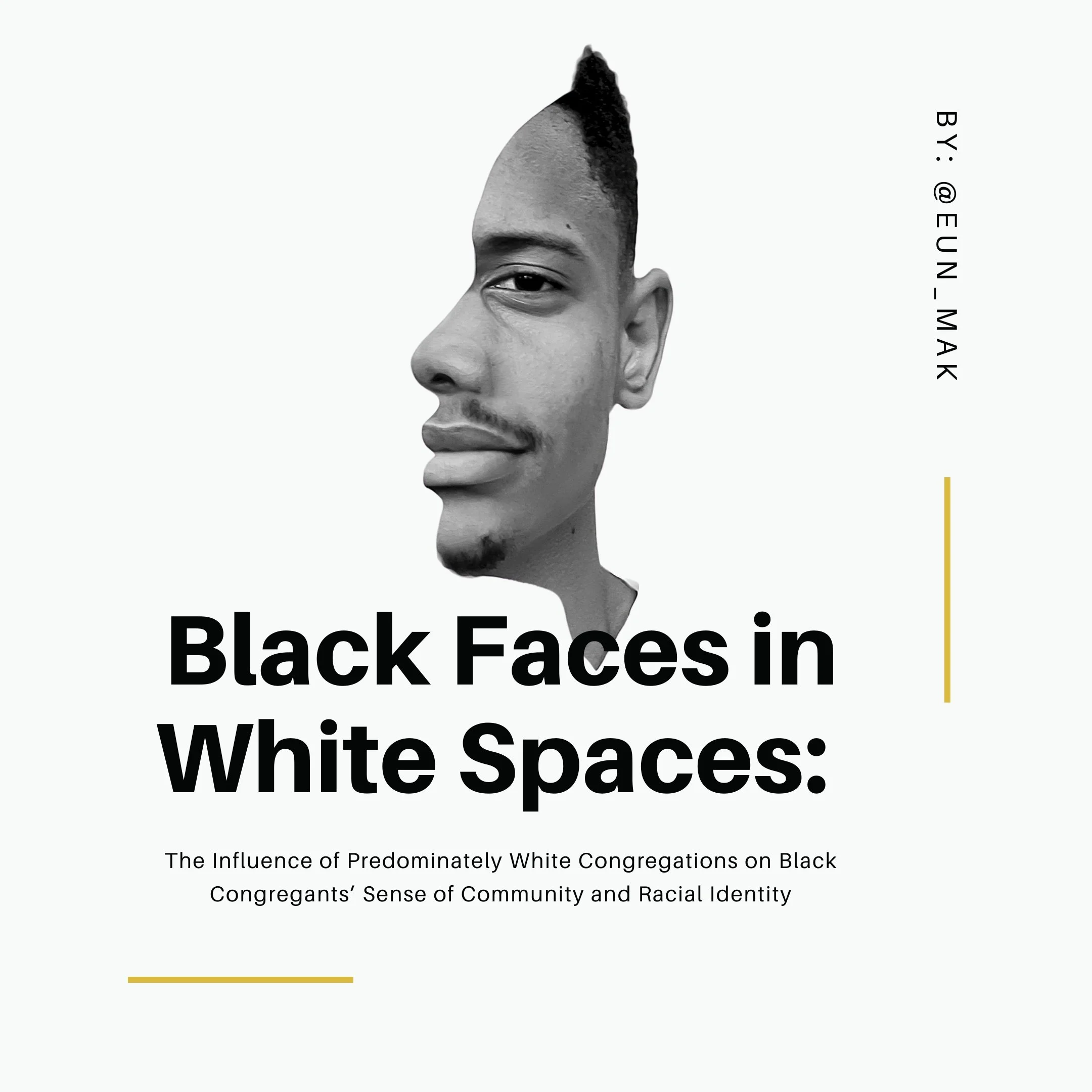BLACK FACES IN WHITE SPACES