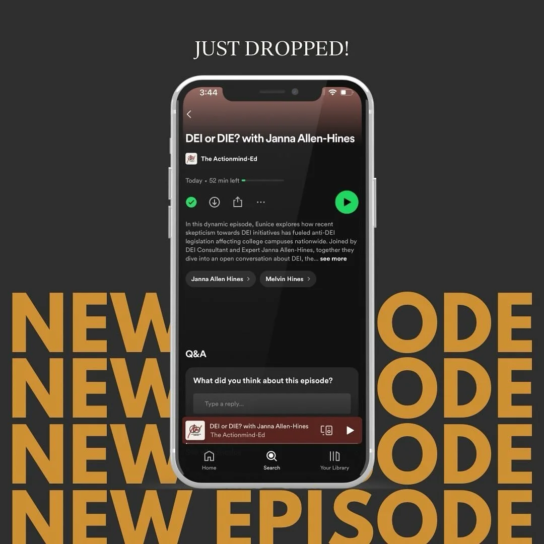 AYEEE FAM, WE&rsquo;RE LIVE! &ldquo;Episode 1: DEI or DIE?&rdquo; is available now on Spotify, iTunes, and SoundCloud. Link in bio!
.
.
.
Be sure to follow @actionmind_ed_podcast for all future episode drops. #dei #elonmusk  #diversityandinclusion #d