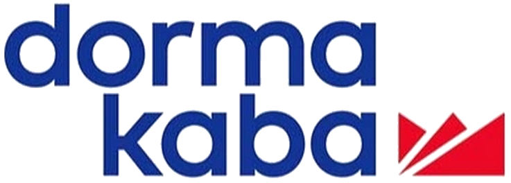 Logo with the words 'dormakaba' and a red triangular symbol.