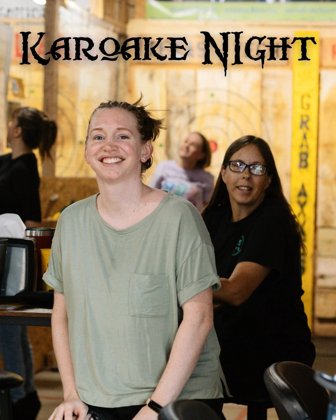 Ready to sing your heart out? This Saturday night, GrabAxes is turning up the fun with Karaoke Night!

Grab your crew, pick your favorite tune, and let's make some unforgettable memories. Whether you're a shower singer or a stage star, we've got the 