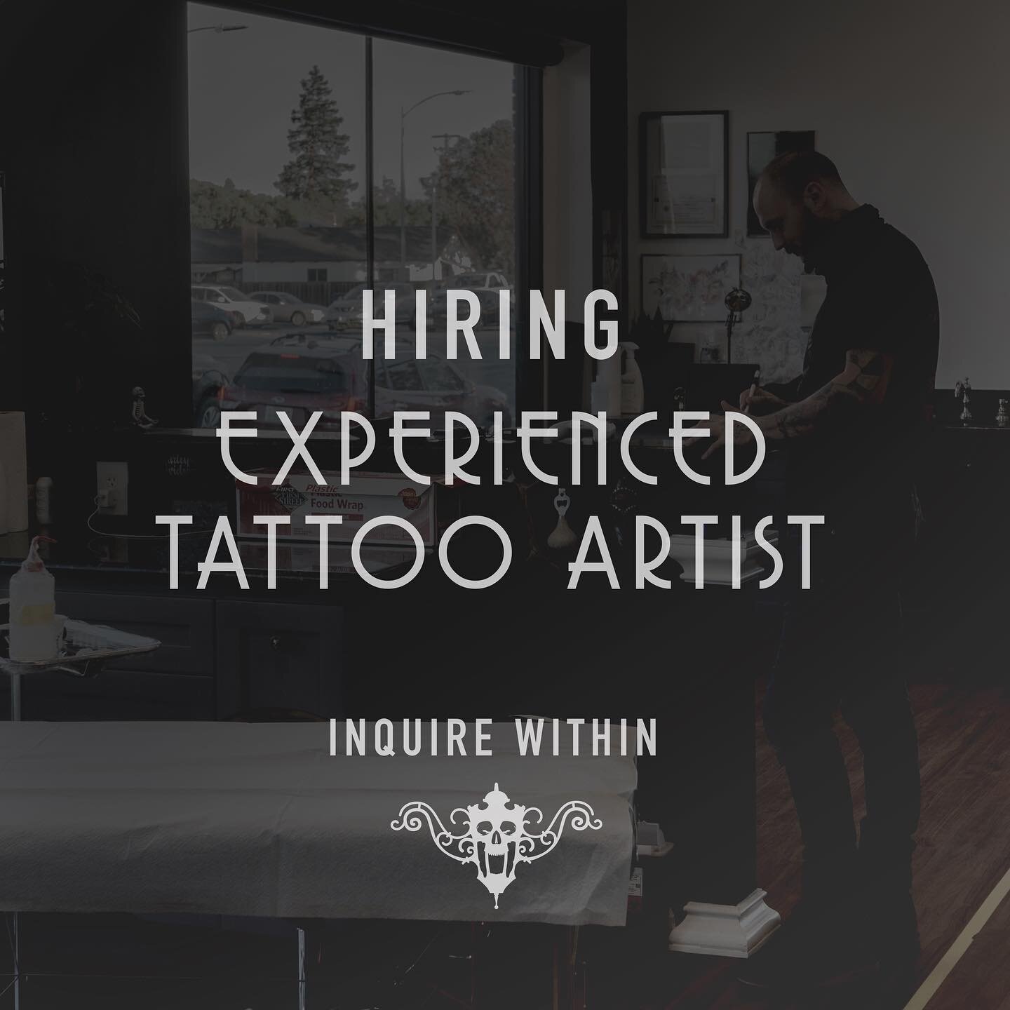 Accepting applications for a full-time, experienced tattoo artist. Contact @chase_weggeland_art or @sextontattoos if interested.