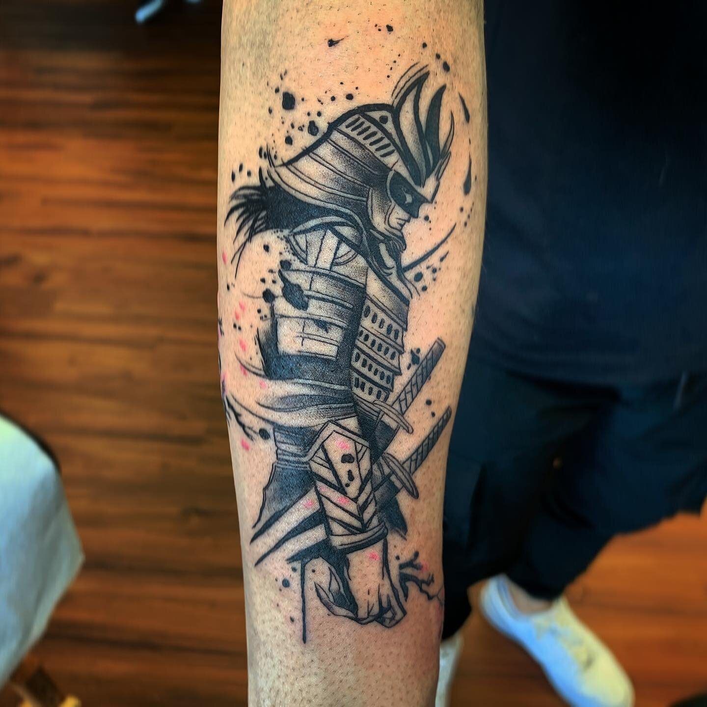 Samurai tattoo from the other day.