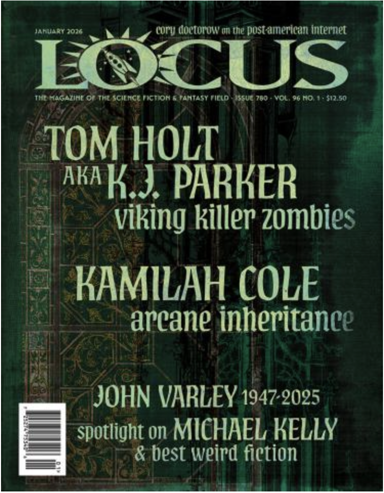 Cover of January 2026 Locus magazine