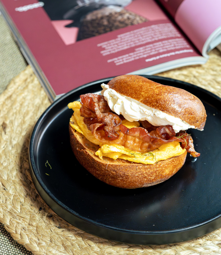 BACON, EGG AND CHEESE BAGEL