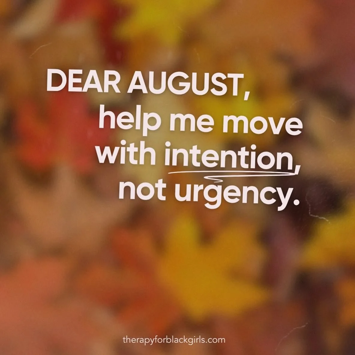 Thank you @therapyforblackgirls for the intention for the month!!