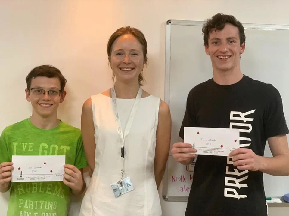 With the winners Josh (0-12) and Thomas Zebrowski (13-19)