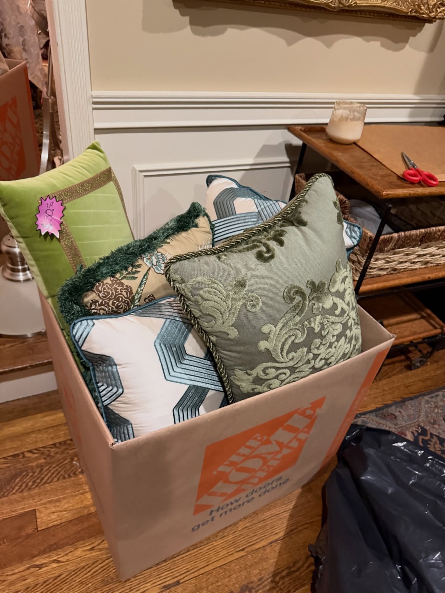 Packing and pricing my treasures for today&rsquo;s town wide yard sale.  Each one tells a story. Stop by today 9-2
375 South Central Ramsey!