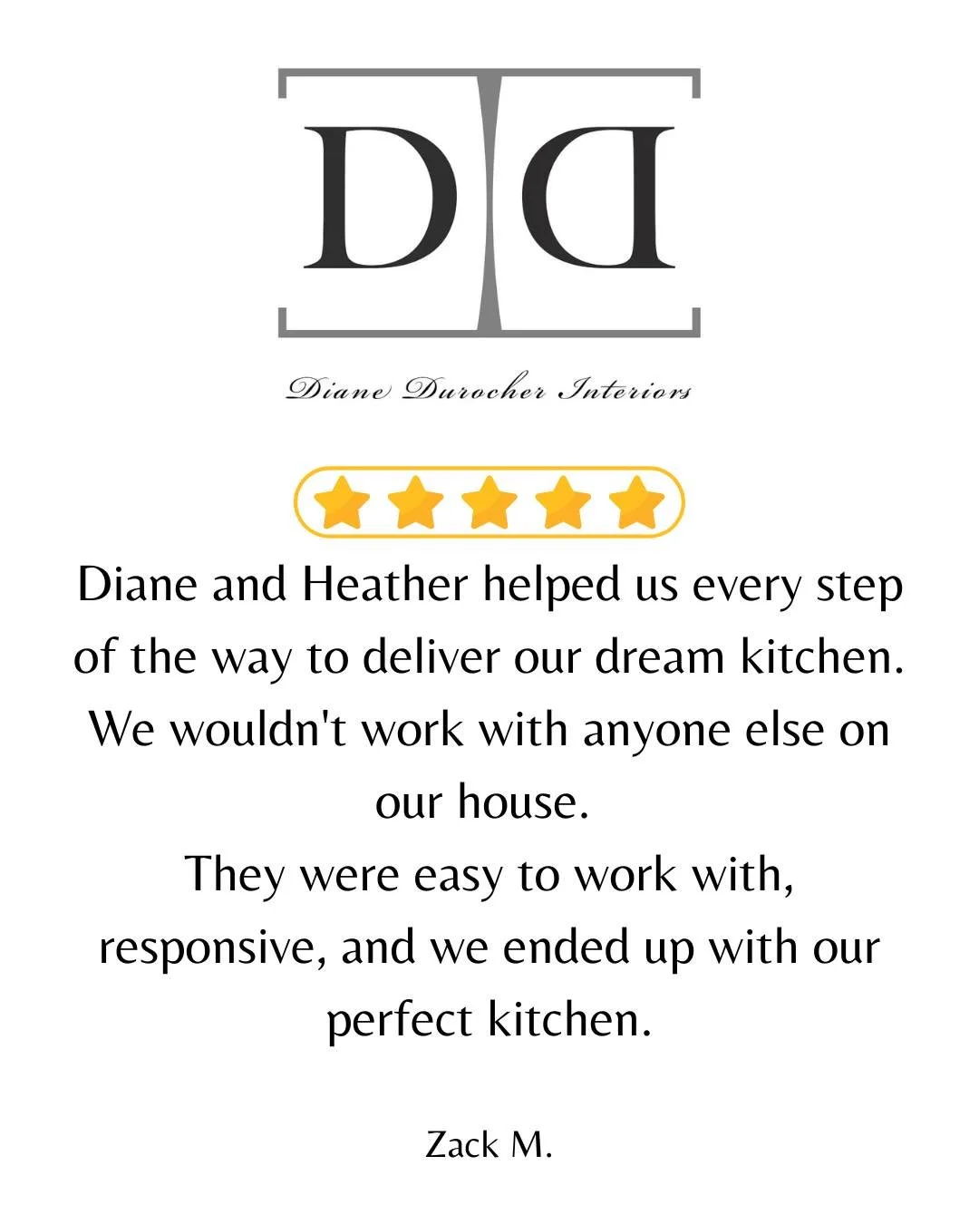 𝐓𝐞𝐬𝐭𝐢𝐦𝐨𝐧𝐢𝐚𝐥 𝐓𝐮𝐞𝐬𝐝𝐚𝐲 - We loved working with you on your kitchen Zack!
.
#dianedurocherinteriors #dianedurocher #asidnj #interiordesign #interiordesignnj