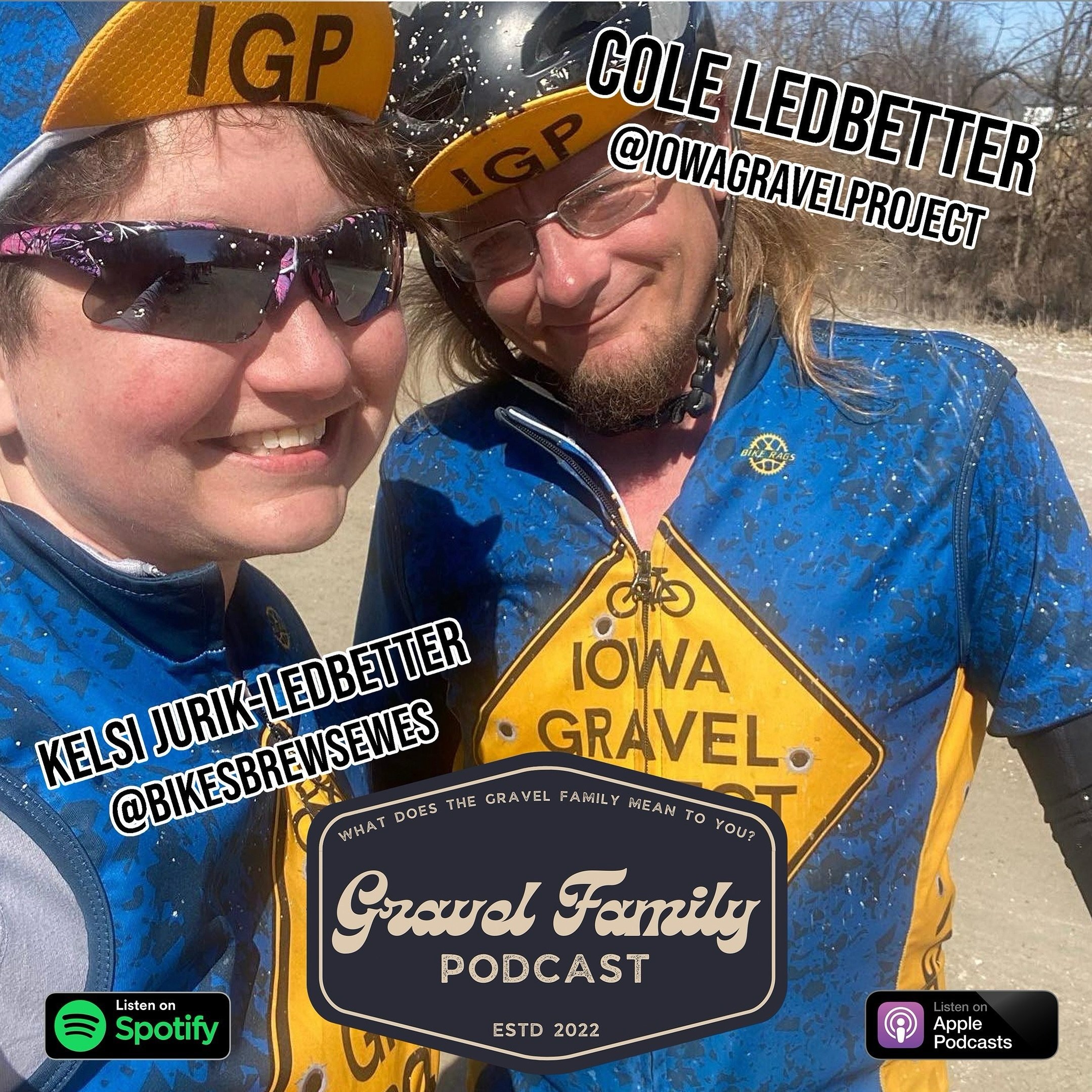 @gravelfamilypodcast 328: Cole and Kelsi Ledbetter @Iowagravelproject @bikesbrewsewes⁠
-⁠
Collectively finishing dozens of races and events including multiple Gravel Worlds, Cole and Kelsi are both involved in the Iowa Gravel Project, run weekly grav