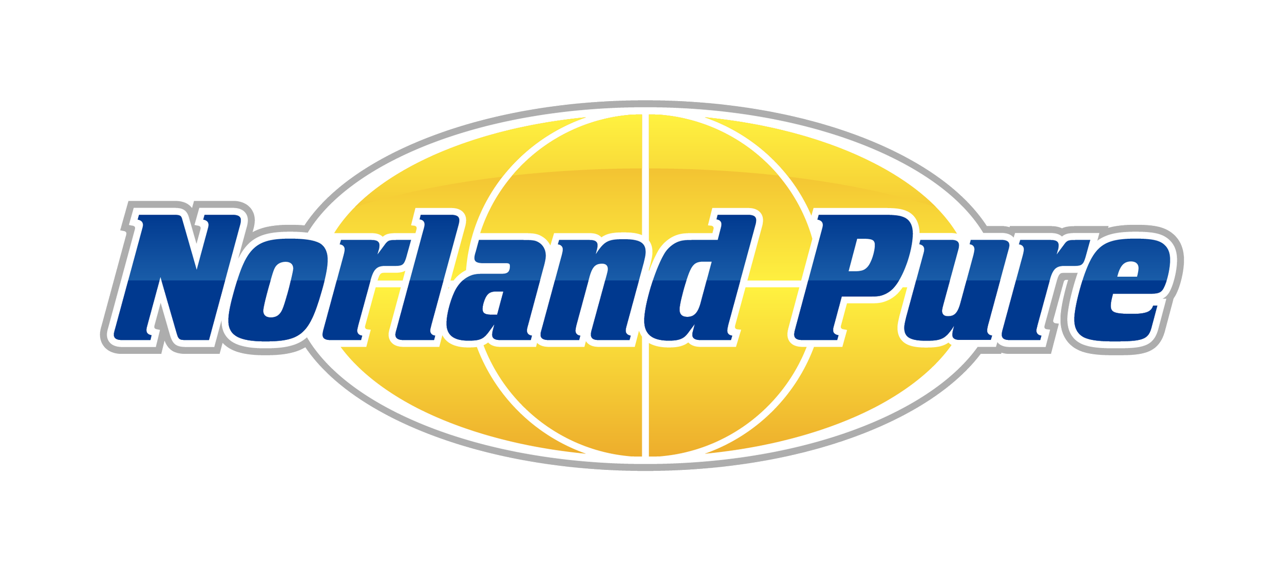 Norland Pure logo with yellow globe design and blue text.