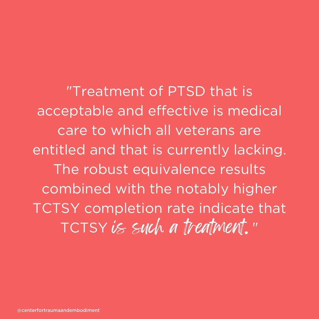 The TCTSY Trauma Sensitive Yoga model is as effective as talk therapy!

If you haven&rsquo;t seen it yet, we&rsquo;ve been published in @jamanetwork &mdash; so many thanks to our research partners on this years long effort to build a strong evidence 