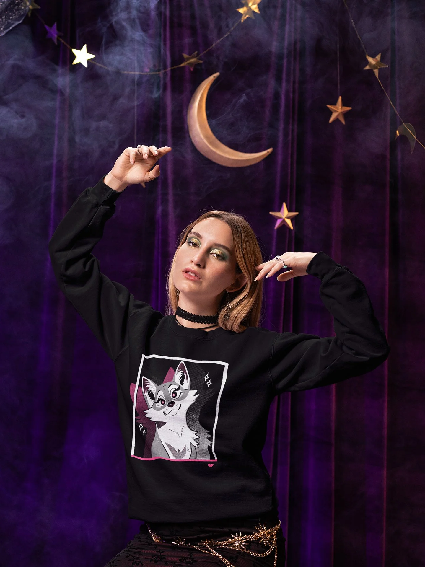 Heart On Your Sleeve Fox Crew Neck ULTRA SOFT by FurBakery