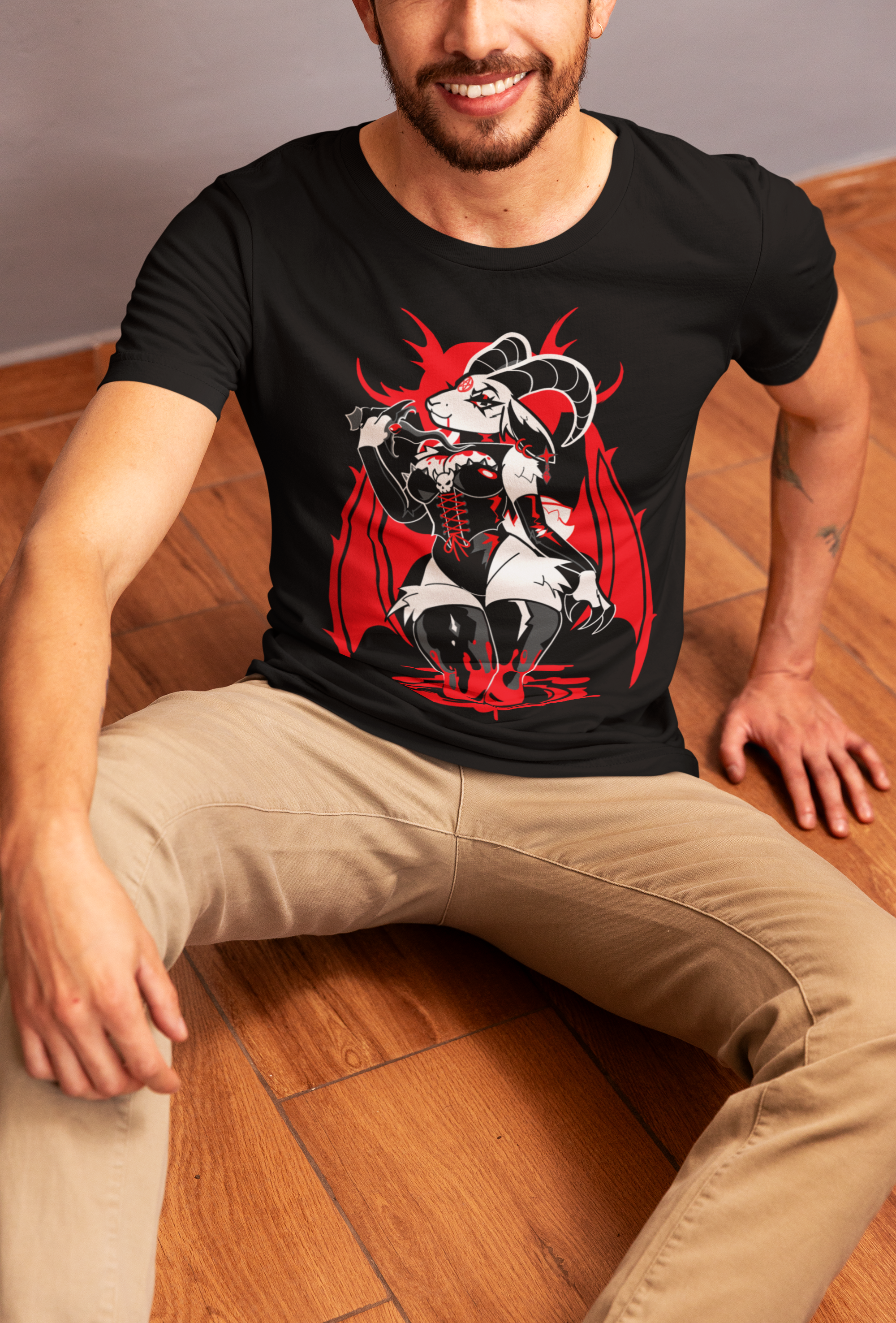 Demon Goat Tshirt by Necromeowncer