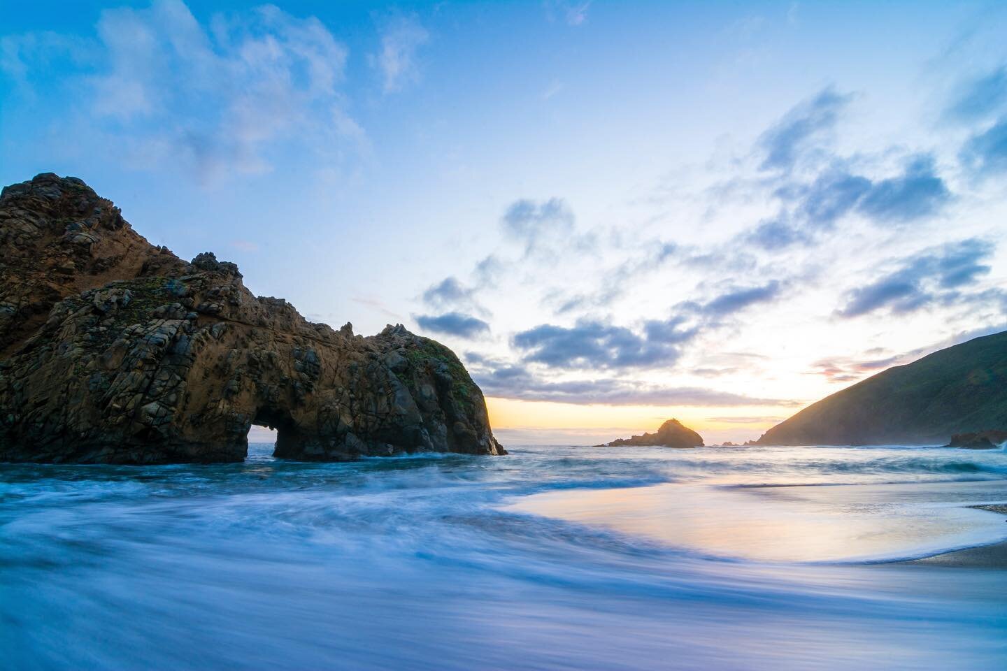 This picture killed my camera. I took this pic back in 2016, when my camera gear consisted of a Nikon, two lenses, and a crappy tripod from target. I was on a road trip in Northern california, and we stopped at this beach in Big Sur. I found the angl
