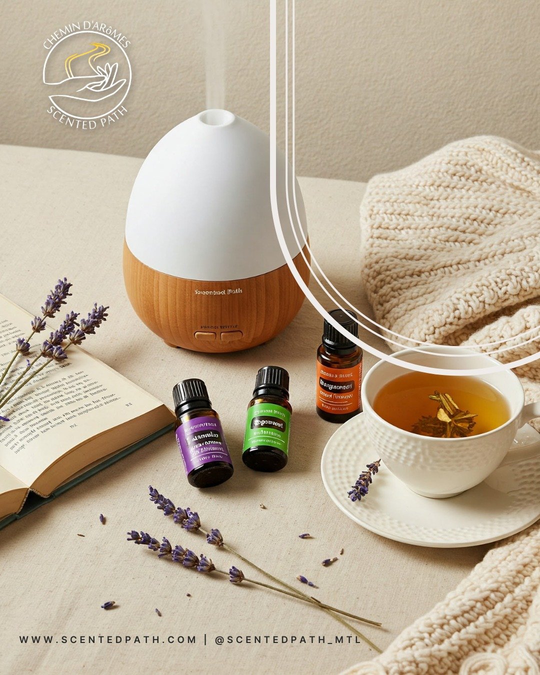 Sometimes, peace begins with a breath.
Unwinding after a long day doesn’t have to be complicated. The simple ritual of diffusing essential oils can shift your mood, soften your thoughts, and bring you back to center.
✨ Here’s a calming