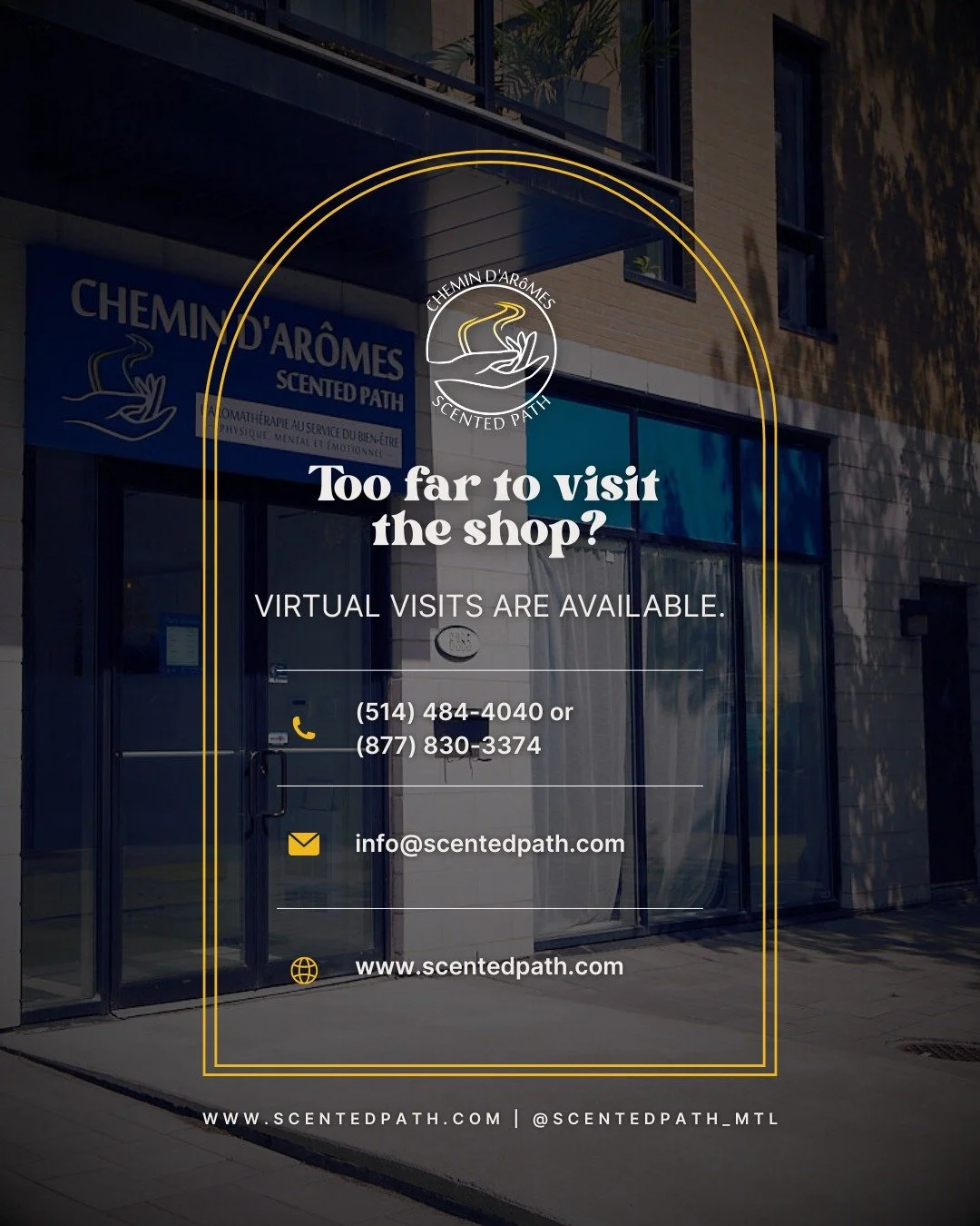 Can’t visit? You can still vibe 🌿. Book a virtual visit and let’s talk about essential oils, herbal teas, massage therapy, and what your body needs.
Book here >>> https://www.scentedpath.com (Link in bio)