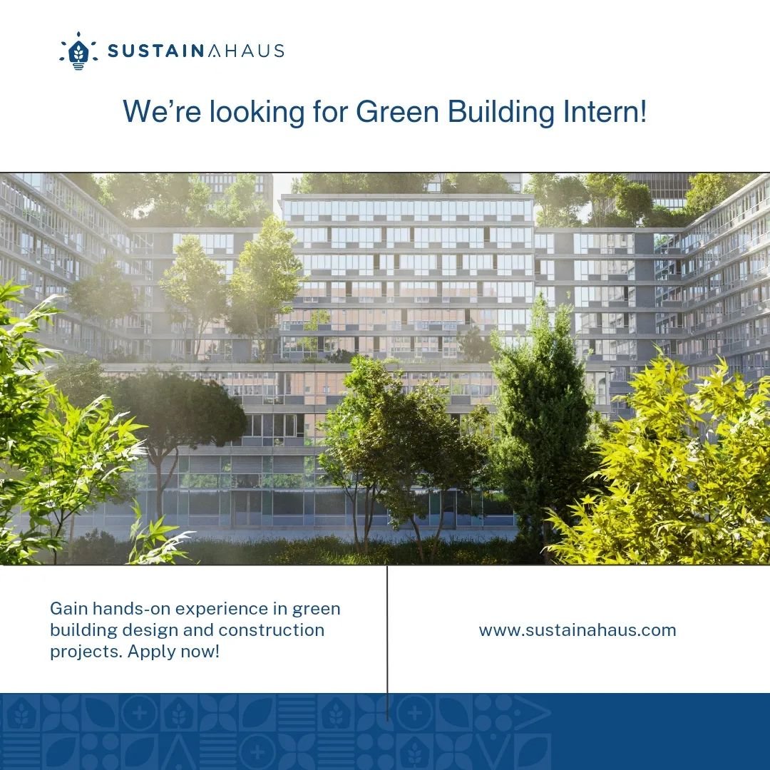 🌿💼 Job Opportunity: Green Building Internship 💼🌿

Are you passionate about #sustainability and eager to make a positive impact on the environment? Join our team as a Green Building Intern and contribute to our mission of creating eco-friendly and