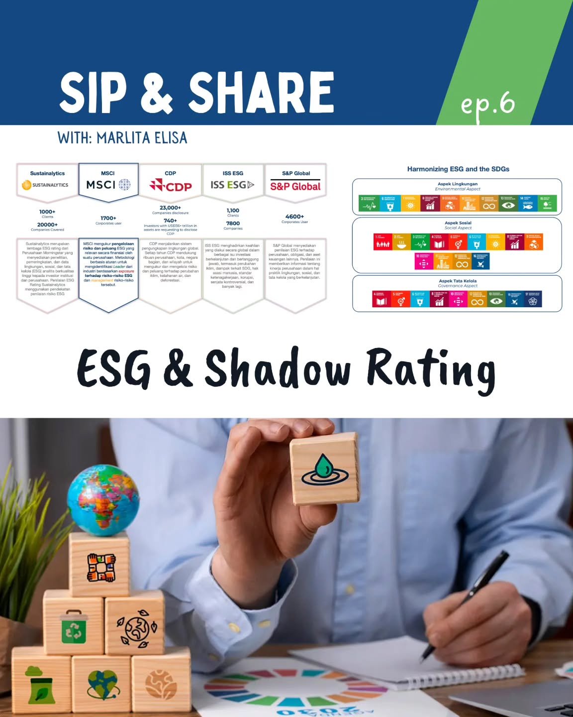 Sip and Share Episode 6, brought to #TeamSustainahaus by our Sustainability Associate Marlita Elisa, highlights the importance of demystifying the complex landscape of ESG ratings such as MSCI. With so many frameworks, disclosures, and metrics formin