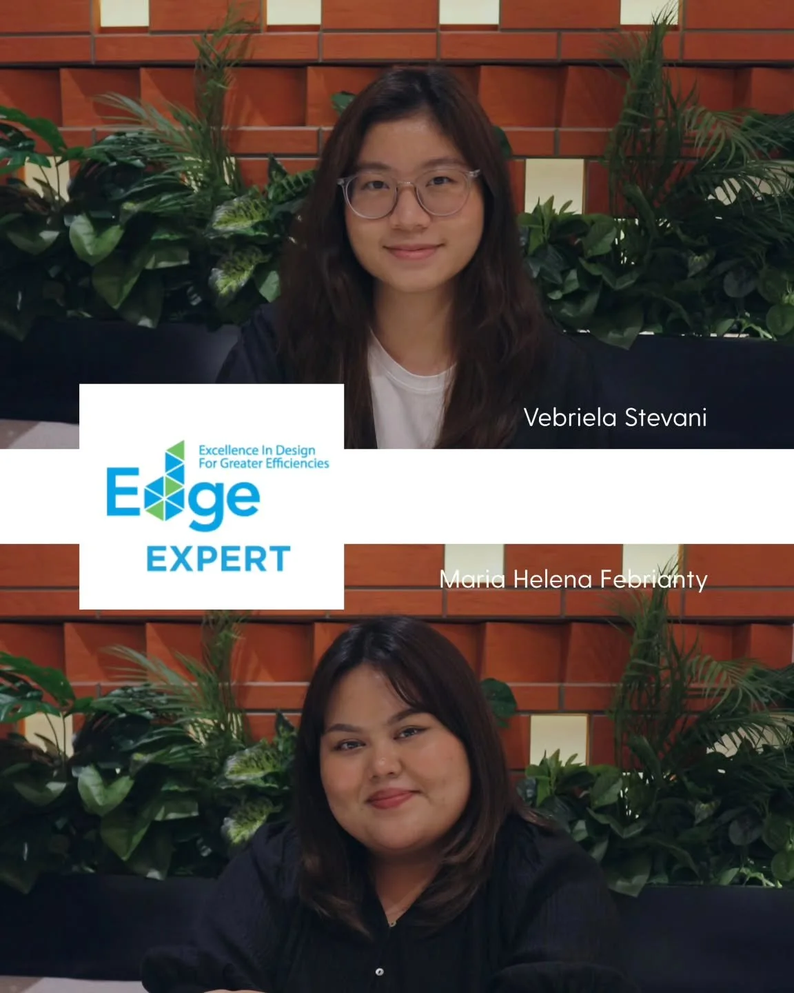 Leveled up!
#TeamSustainahaus just got two newly minted EDGE Experts!
Congratulations to our green building team members Vebriela Stevani and Maria Helena Febrianty!

At Sustainahaus, we take pride in being experts in what we do, especially our green