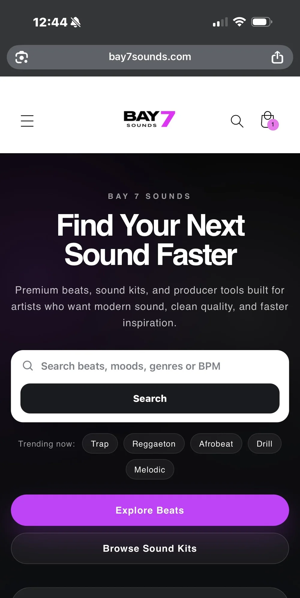 Bay7 Sounds mobile preview