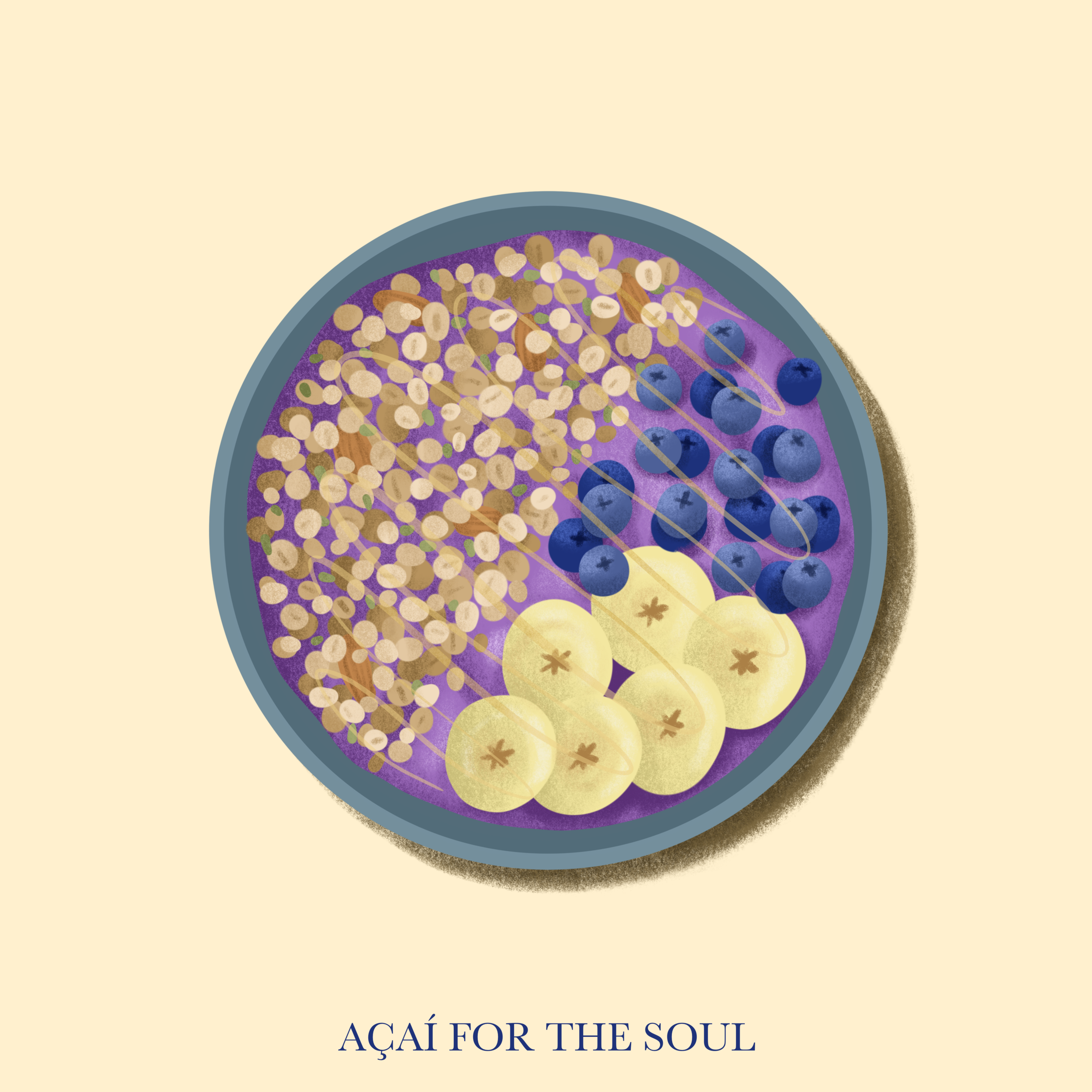 Acai for the Soul Illustration, Procreate, 2020
