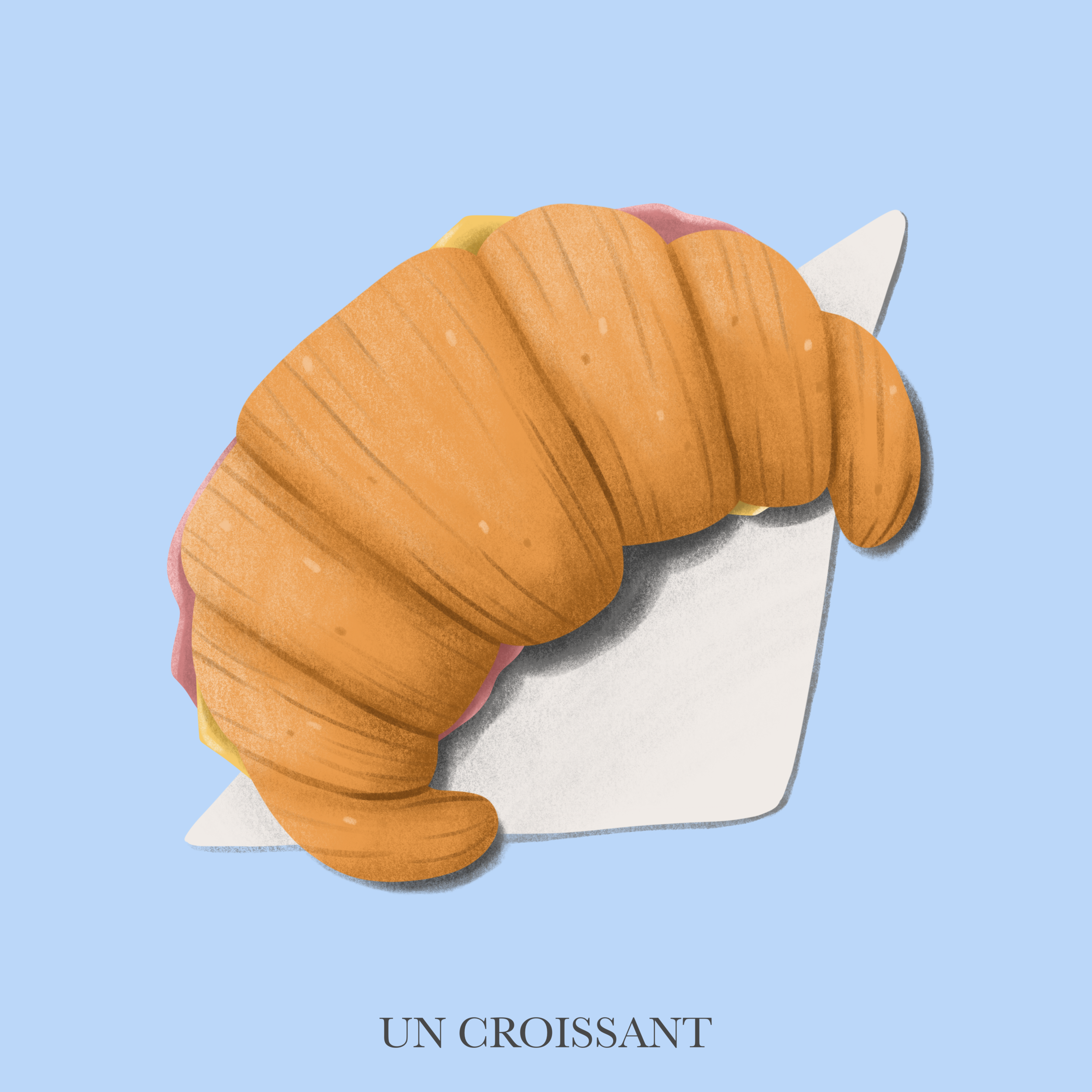 Un Croissant Illustration, Procreate, 2020