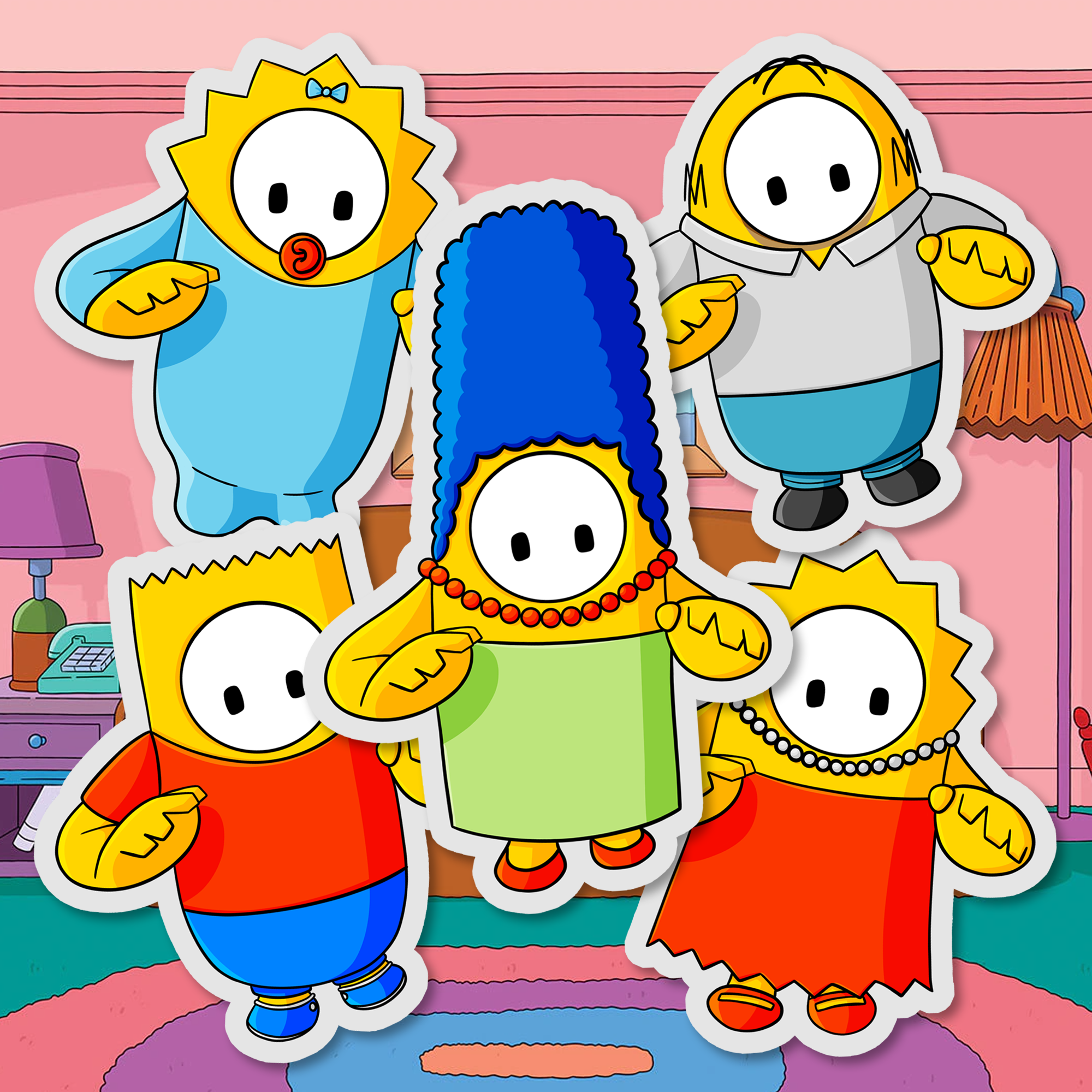 Fall Guys: Simpsons Edition, Procreate, 2020