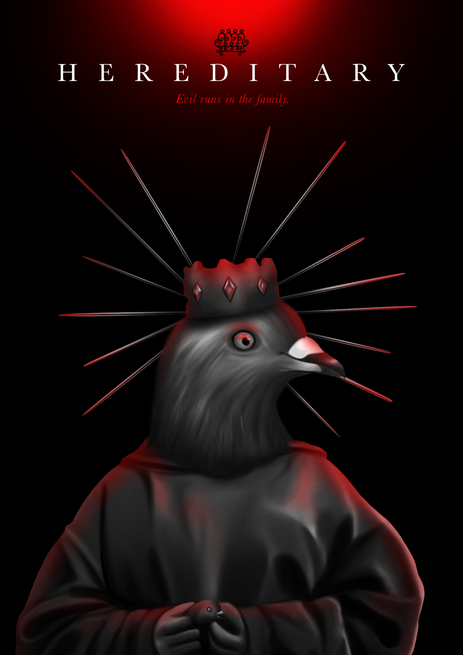 'Hereditary' Movie Poster Redesign, Procreate, 2020