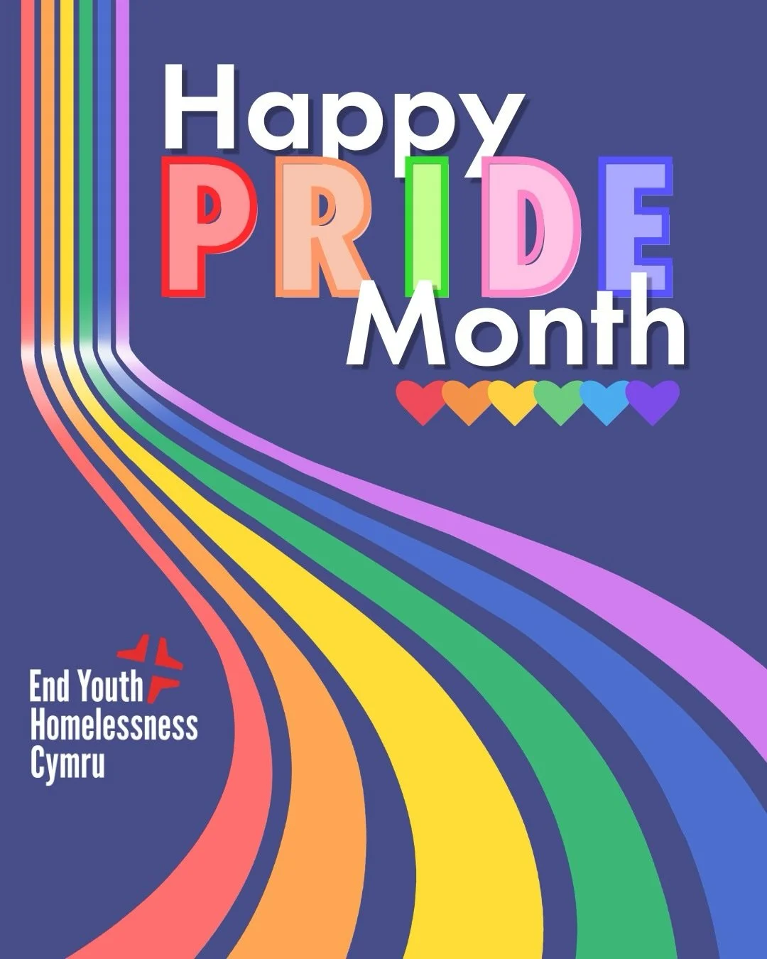 Happy Pride Month 🌈 ❤️ 

EYHC always have and always will stand with the LGBTQ+ community in Wales. 

Sadly, LGBTQ+ young people - particularly trans young people - face a disproportionate risk of homelessness. But we will continue to fight for a fa