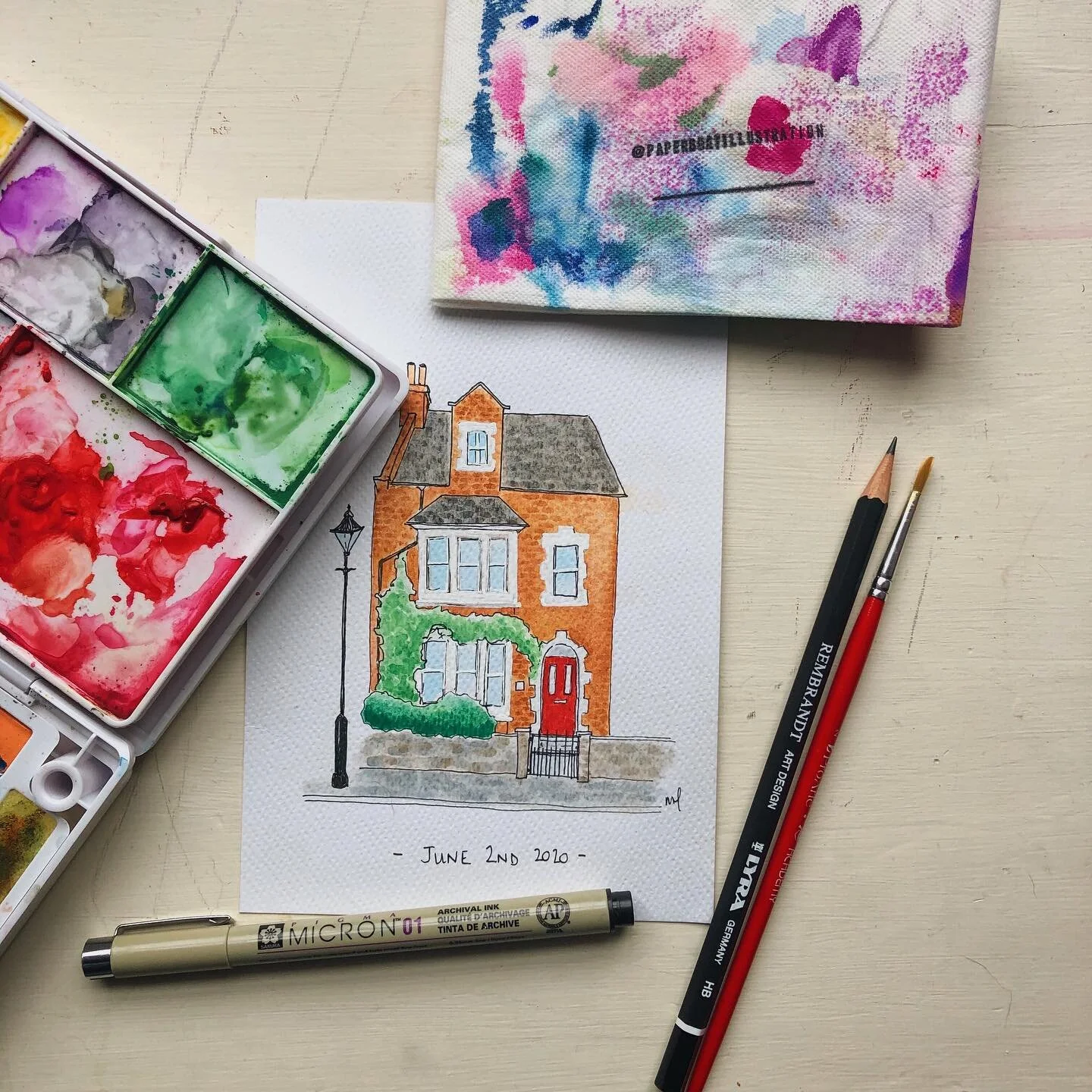 🏡 🎨 🖌 // brick by brick

Another of my June houses. Brickwork inspired by @maltzcreative 

I also offer house portrait commissions in this simpler style, without all the bells and whistles. 

Head over to www.paperboatillustration.com to have a lo