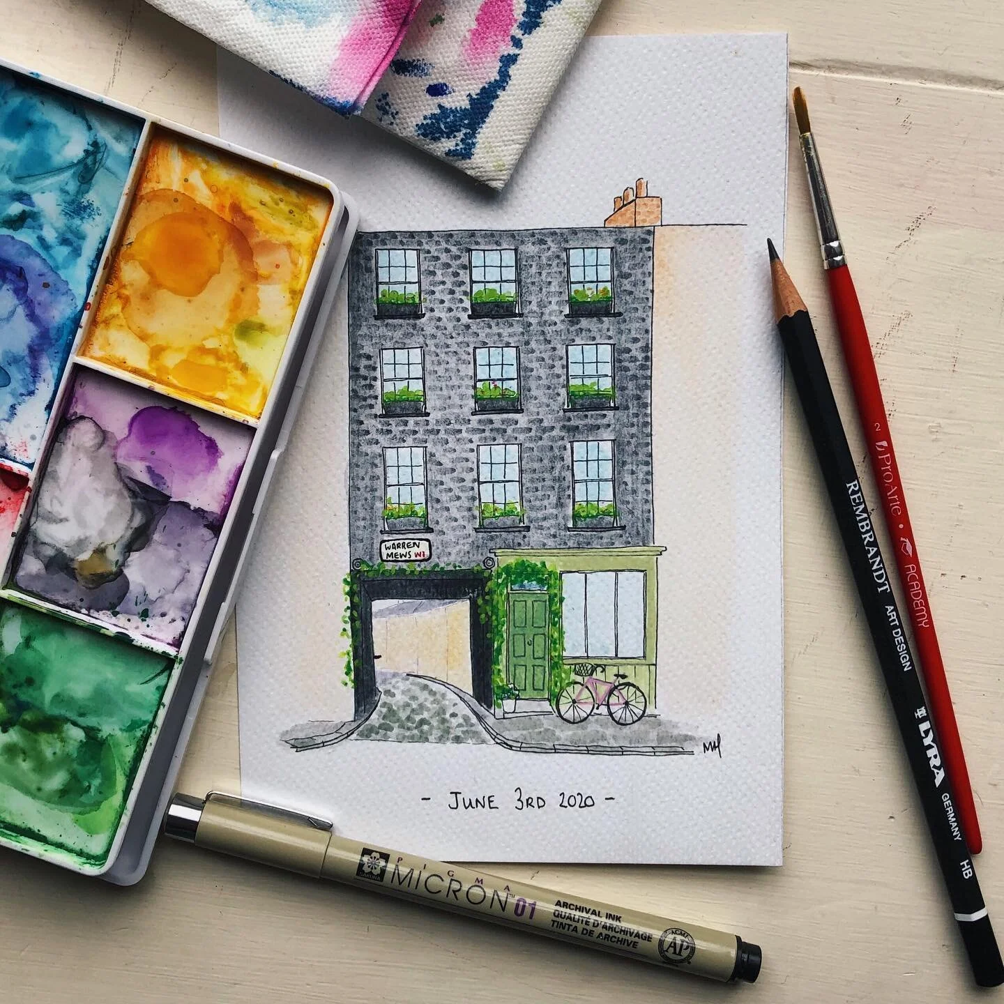 🚪🎨🚲 // no place like home

Give the gift of home. Missing visiting grandparents&rsquo;/friends houses? 
Commission a house portrait so you can visit anytime you like, or give one as a gift. 

#houseportrait #paperboatillustration #watercolor #wate