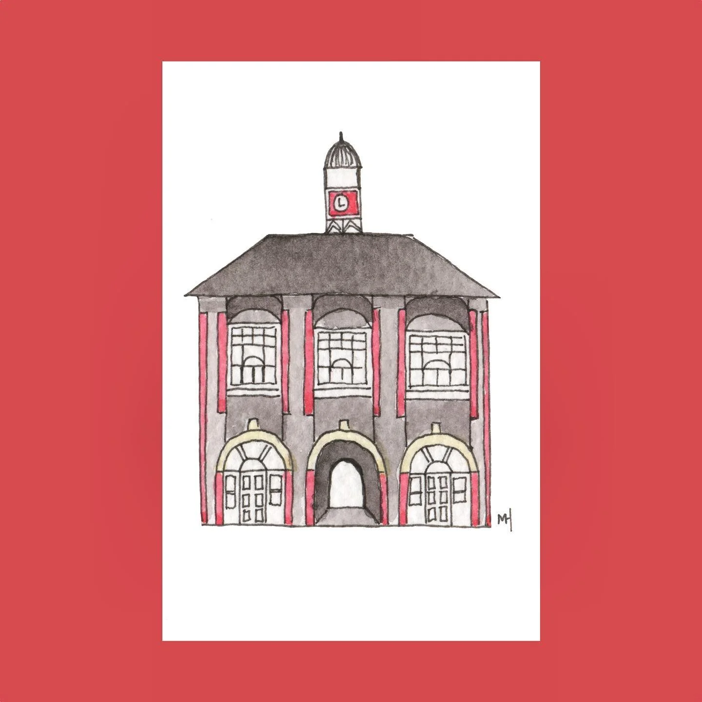 ✨ ☕️ 📆 // today&rsquo;s the day! For the first time since March, @townhallcd is open for business again. 

This is my favourite building in Lampeter to draw and I can&rsquo;t wait to be back working there again! 

#supportlocalbusiness #reopening #b
