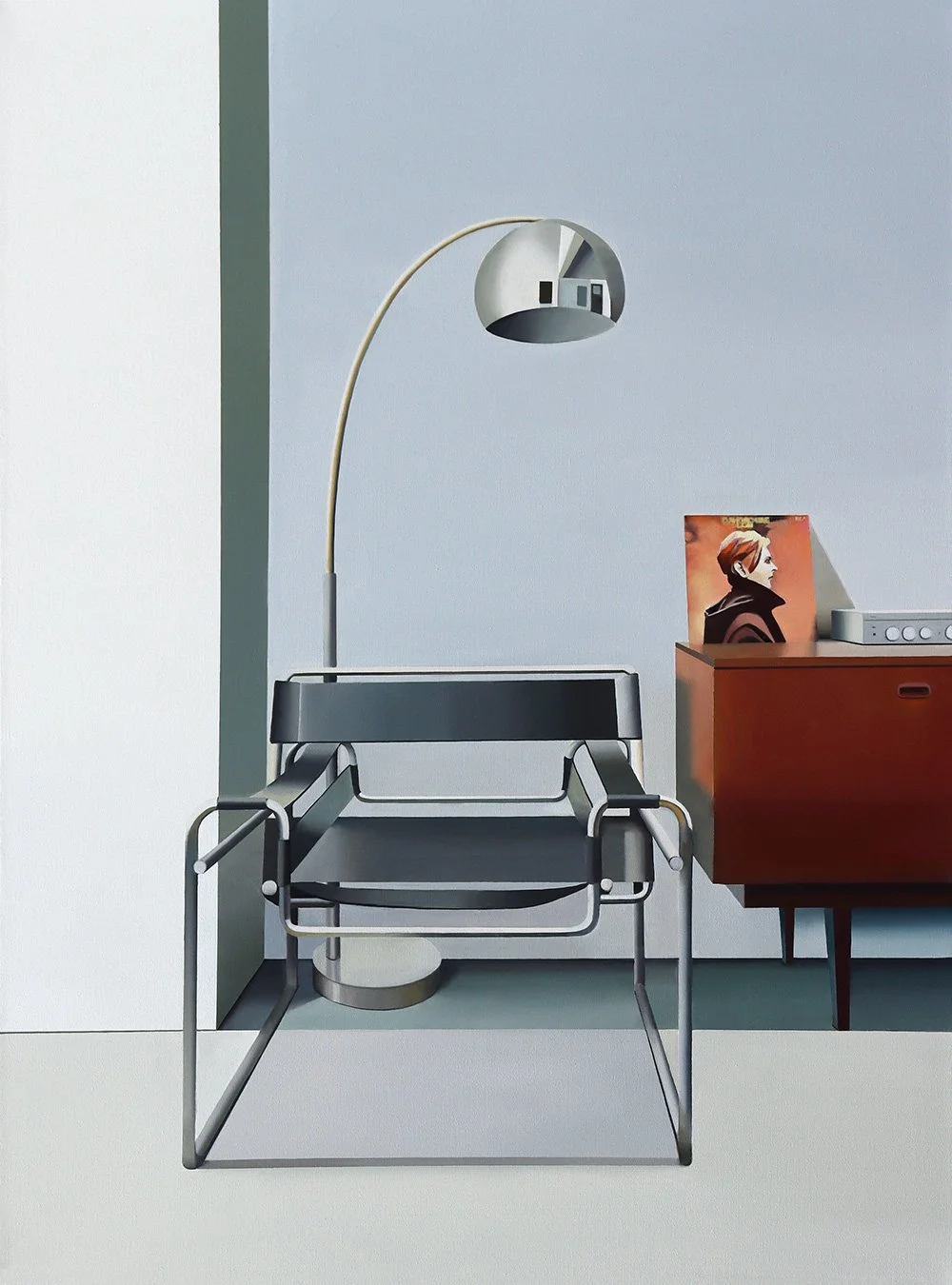 The Record Collector, oil on canvas, 81x61cm