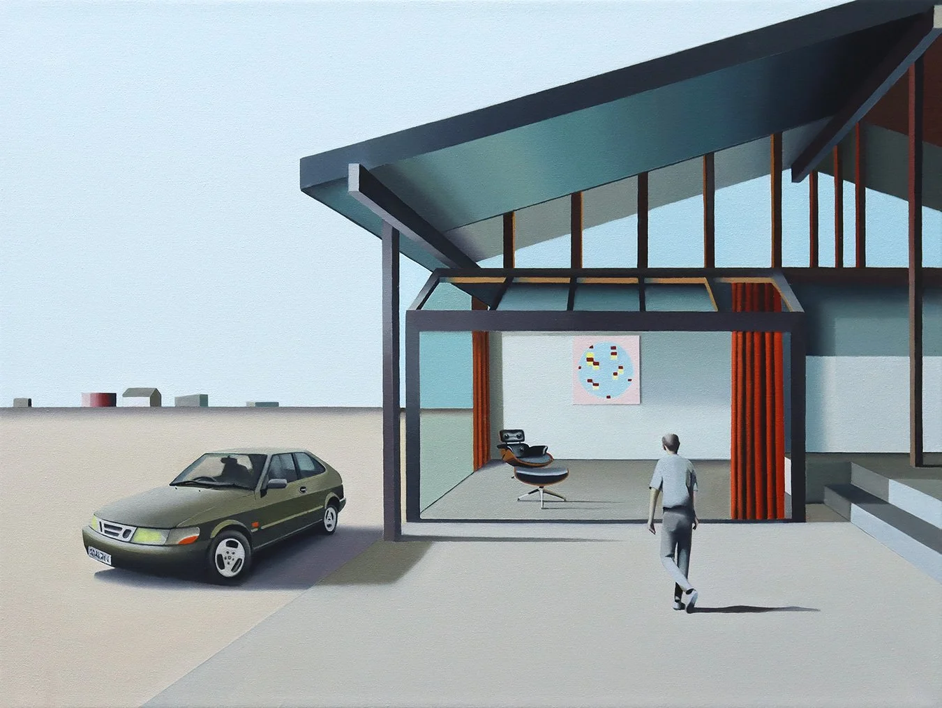Modernist on the Shoreline, oil on canvas, 46x61cm (SOLD)