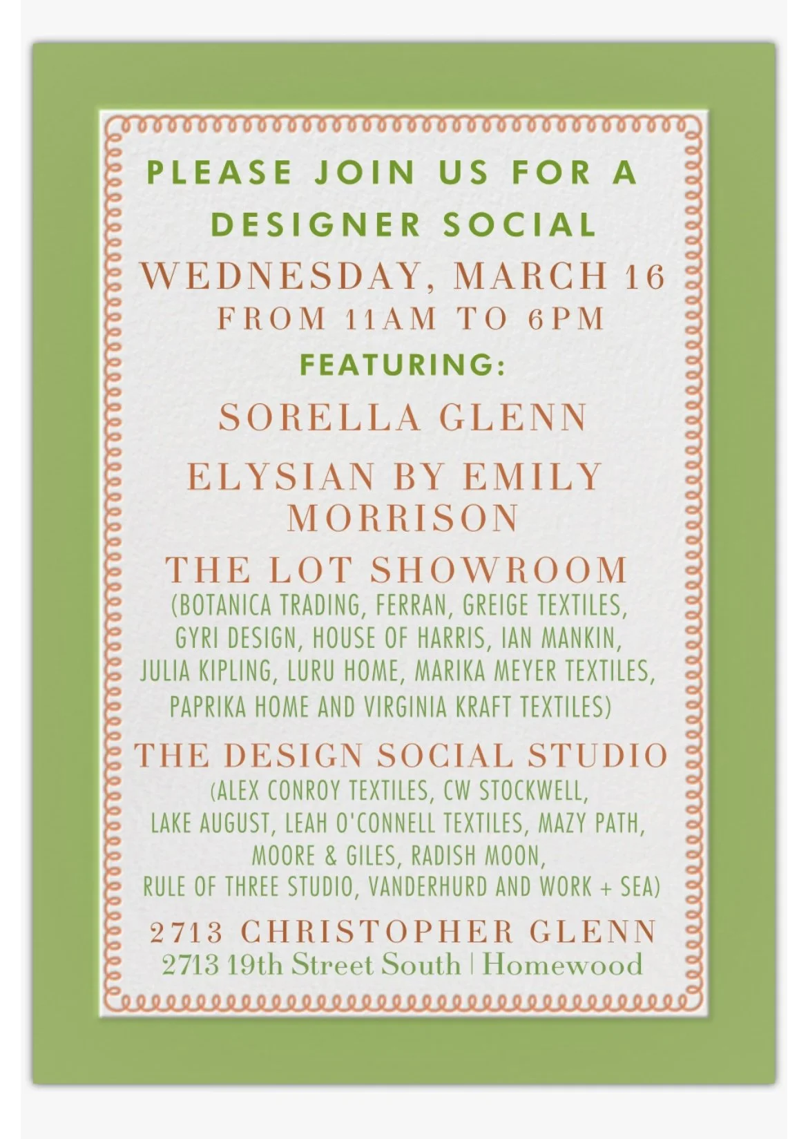 Birmingham Designer Social