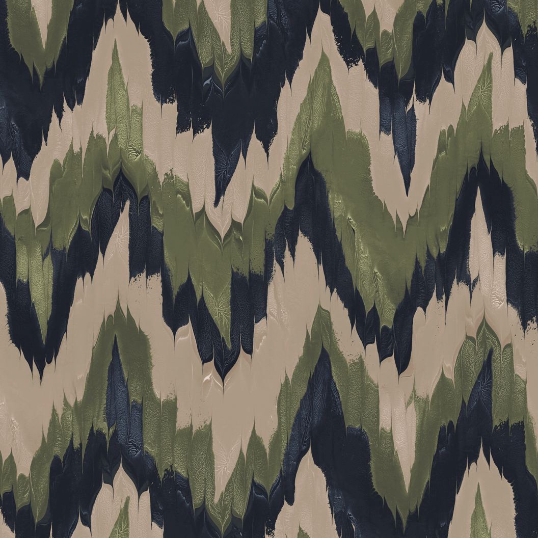 Flame Stitch Printed Fabric (NEW!)