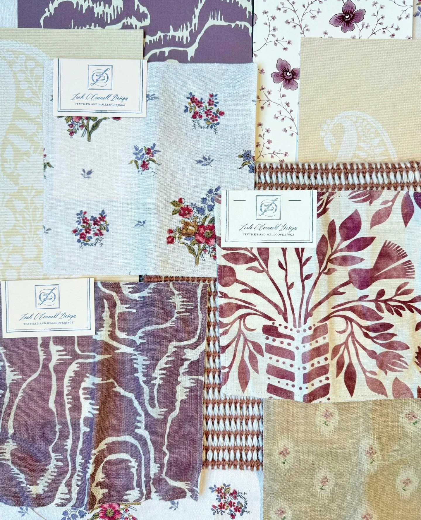 DELICATE DETAILS ✨⁠
⁠
Meet Gigi by @leahoconnelltextiles, paired with other beautiful textiles from Leah O&rsquo;Connell. A refined floral inspired by an 18th-century French dress fabric, thoughtfully reimagined for today. Available on two grounds, W