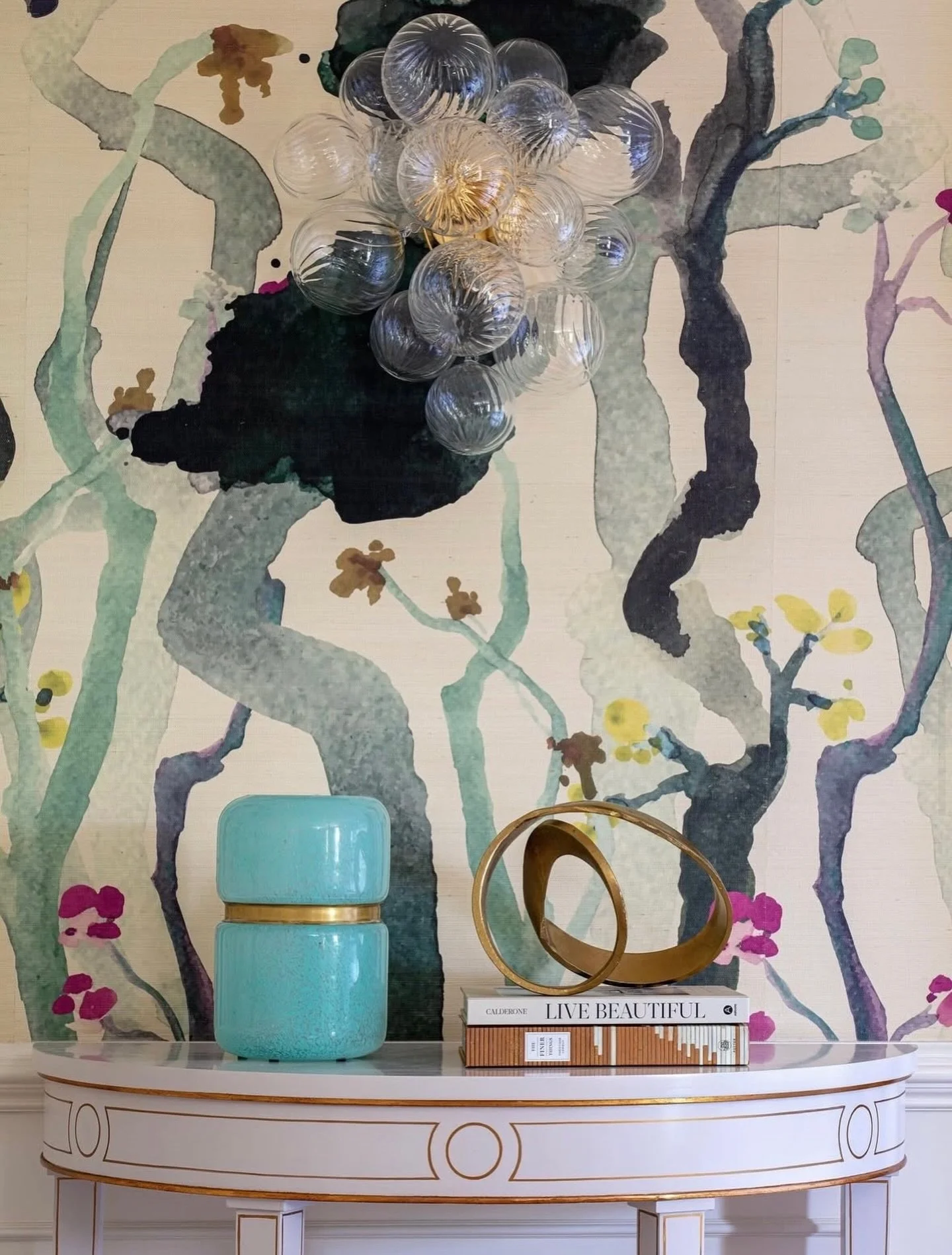 TAKE A STAND✨⁠
⁠
The Stand is Work + Sea&rsquo;s modern take on Chinoiserie creates a delicate watercolor landscape. An imaginary stand of trees that feels dreamy, serene, and endlessly elegant. ✨⁠
⁠
✨: @danamckennadesigns⁠
📷: @gordongregoryphoto